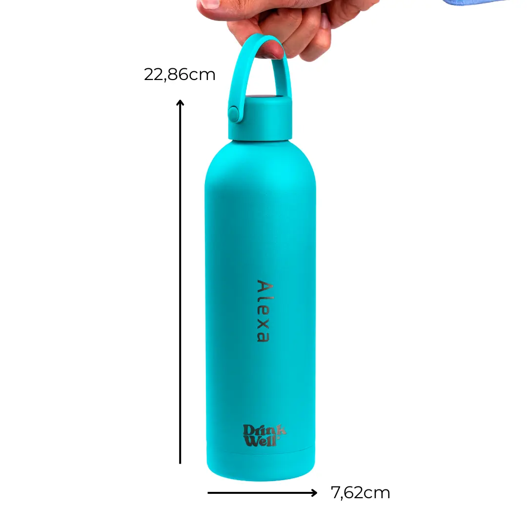 Bouteille Drinkwell Phoenix noire exposée